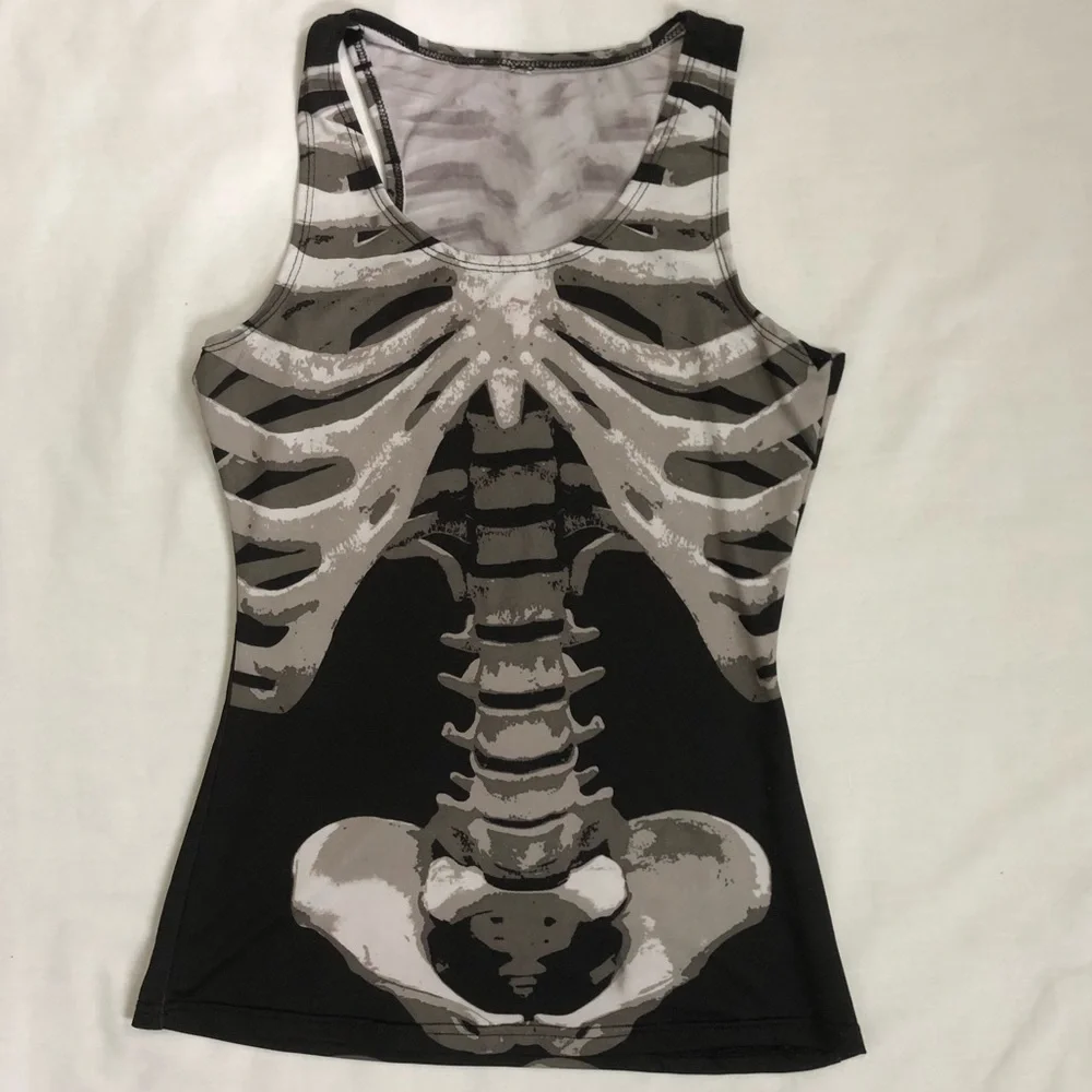 Skeleton woman’s spandex tank top - Picture 6 of 9